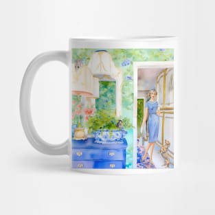 Green chinoiserie room Mug